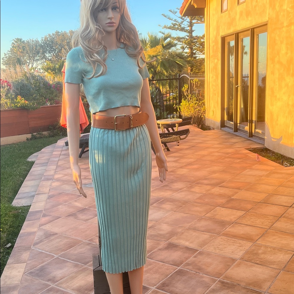 Forever 21 Soft Green Women's Skirt Set